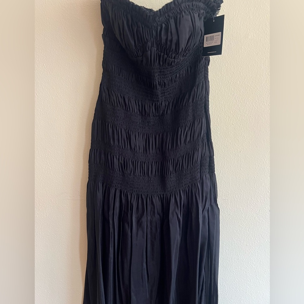 NWT Nicholas Kalli Elegant Black Strapless Maxi Dress Size US 6 AU 10 - Picture 7 of 15